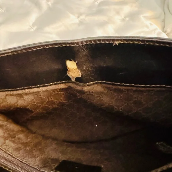 Gucci Crossbody Web Canvas Sherry line Bag in Brown and Tan - Picture 11 of 11